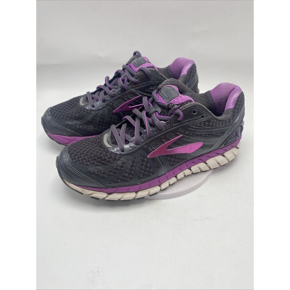 Brooks Shoes Women Size 6 Ariel Running  Black Purple Athletic 3672 - Picture 6 of 16